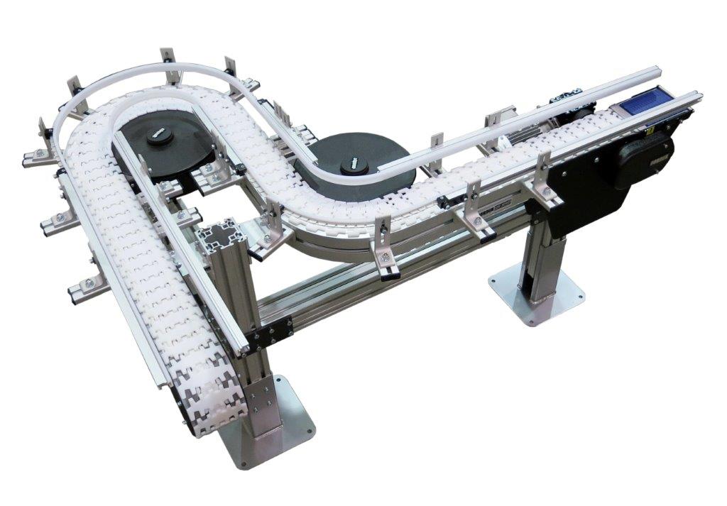 Dorner conveyor system for automated material handling in industrial and packaging applications.